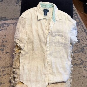 Caribbean Joe Cream Casual Button Down Shirt
